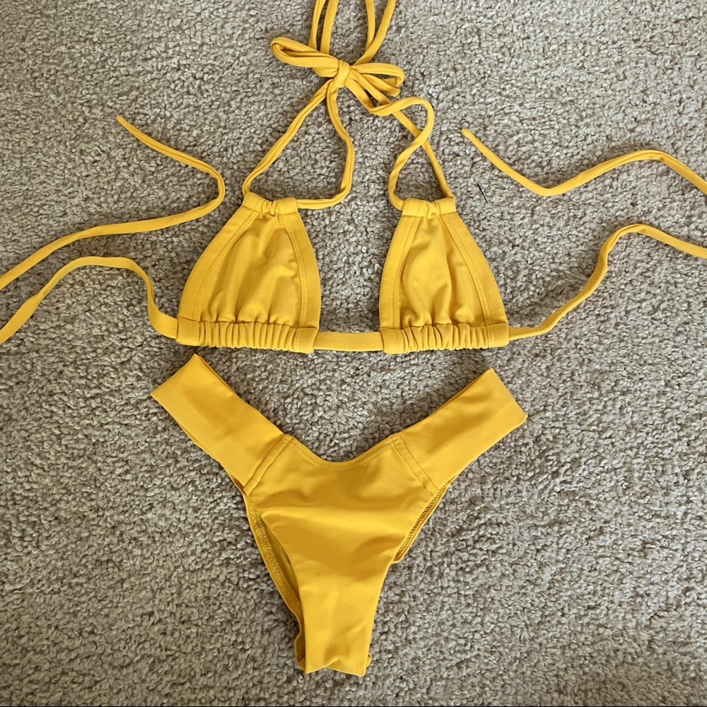 montce swim yellow bikini set